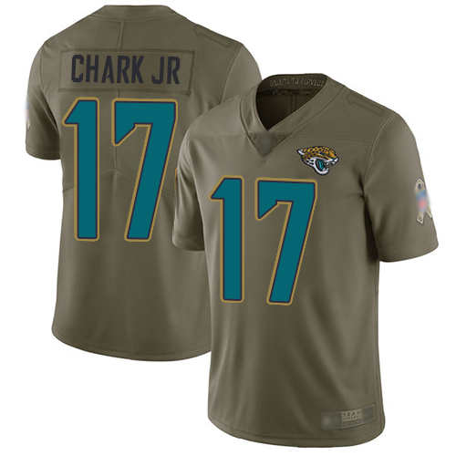 Jacksonville Jaguars #17 DJ Chark Jr Olive Youth Stitched NFL Limited 2017 Salute to Service Jersey->youth nfl jersey->Youth Jersey